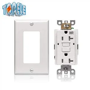 125 V-os duplex GFCI tartályok LED-es jelzőfénnyel