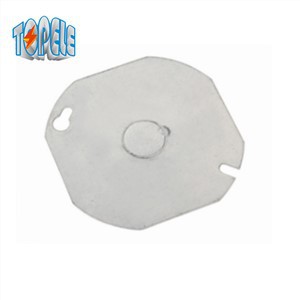 American Standard Flat EMT 4x4 Octagon Junction Box Cover With 1/2inch K.O.